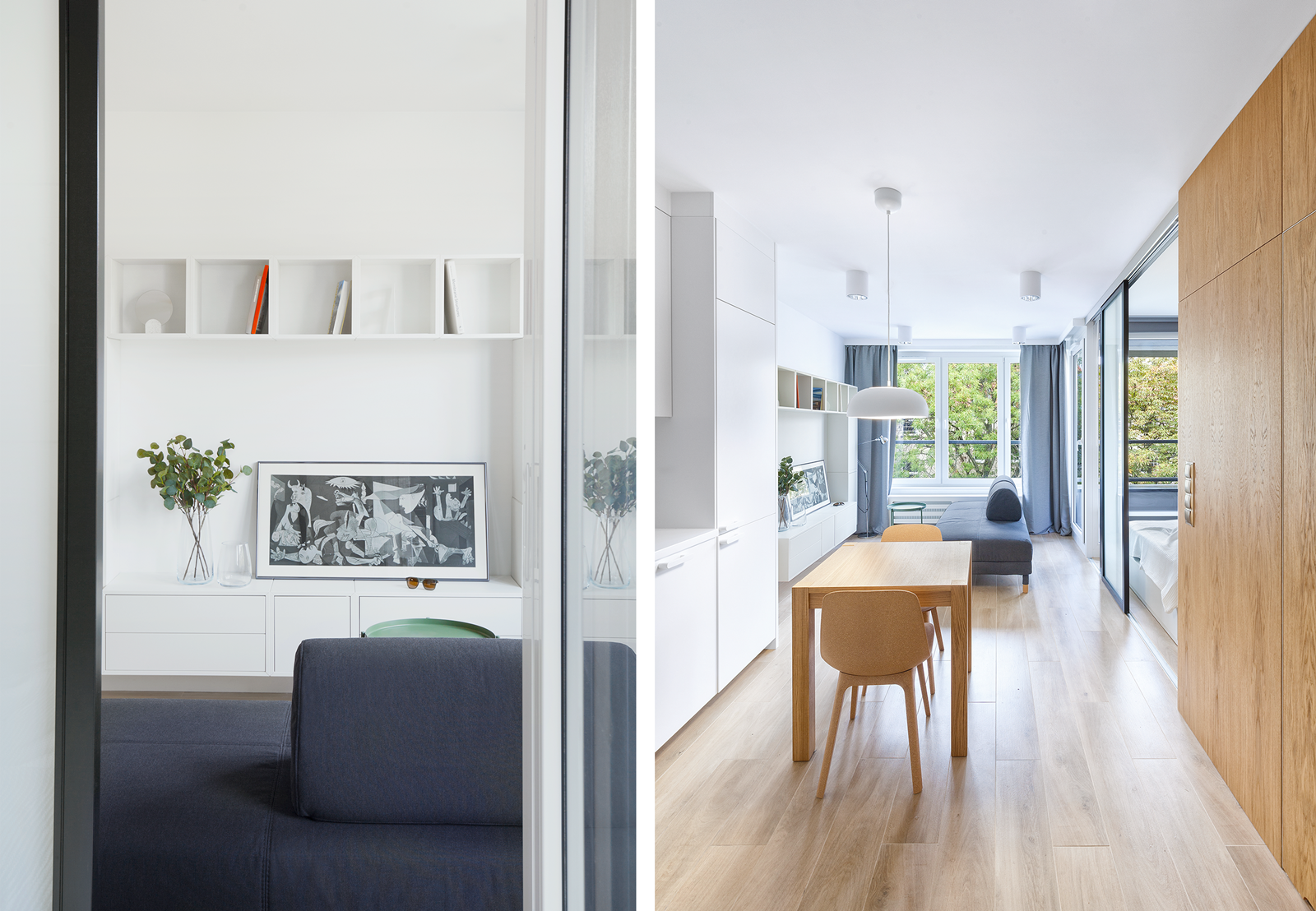 Małe przestrzenie: biel, beż i drewno w poznańskiej kawalerce o pow. 31 m² .get_the_title().