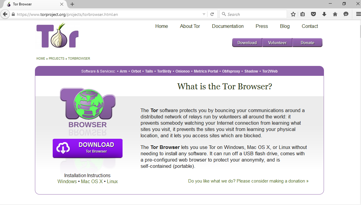 Przeglądarka Tor