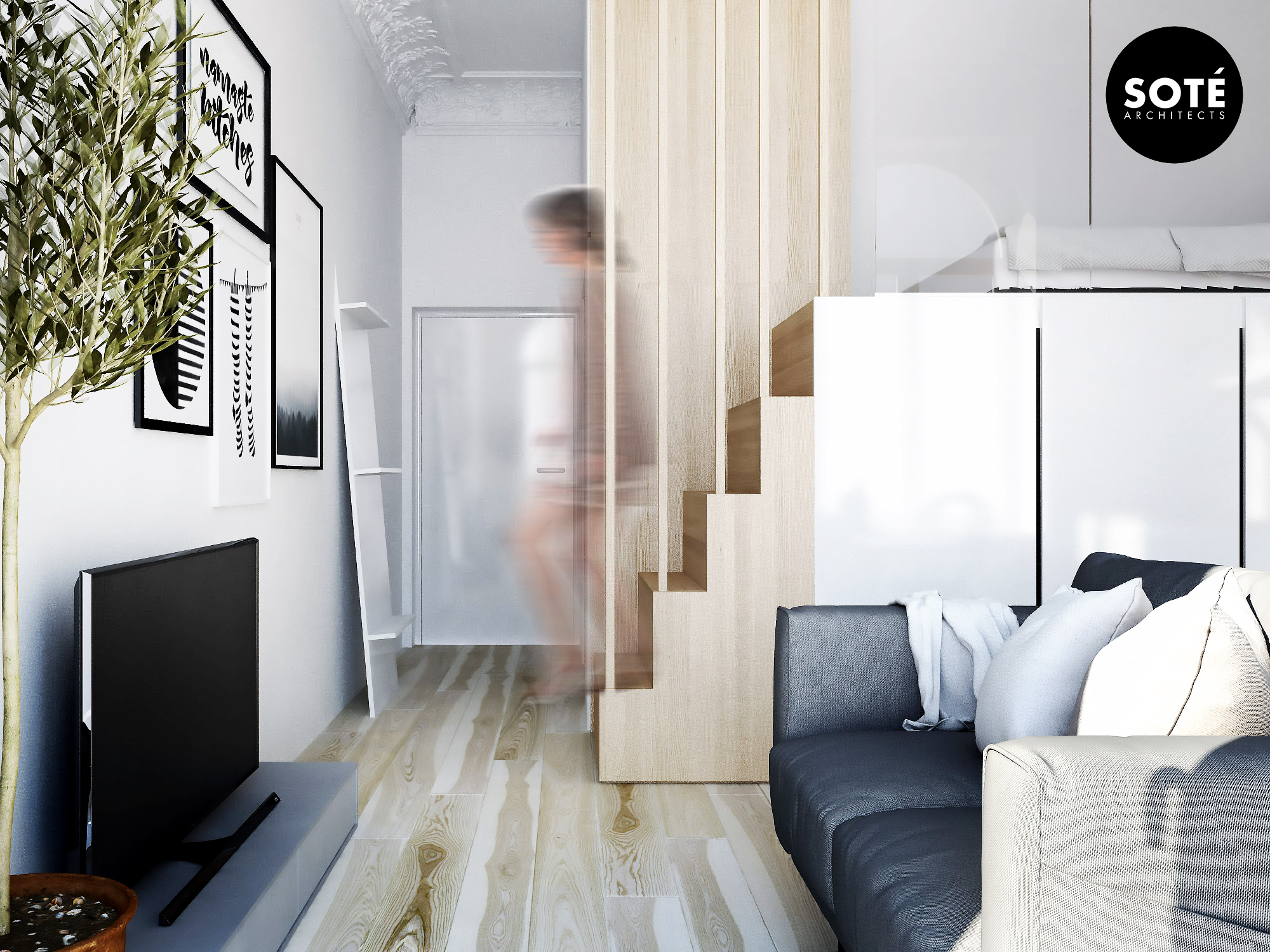 Małe przestrzenie: mikroapartament w Łodzi