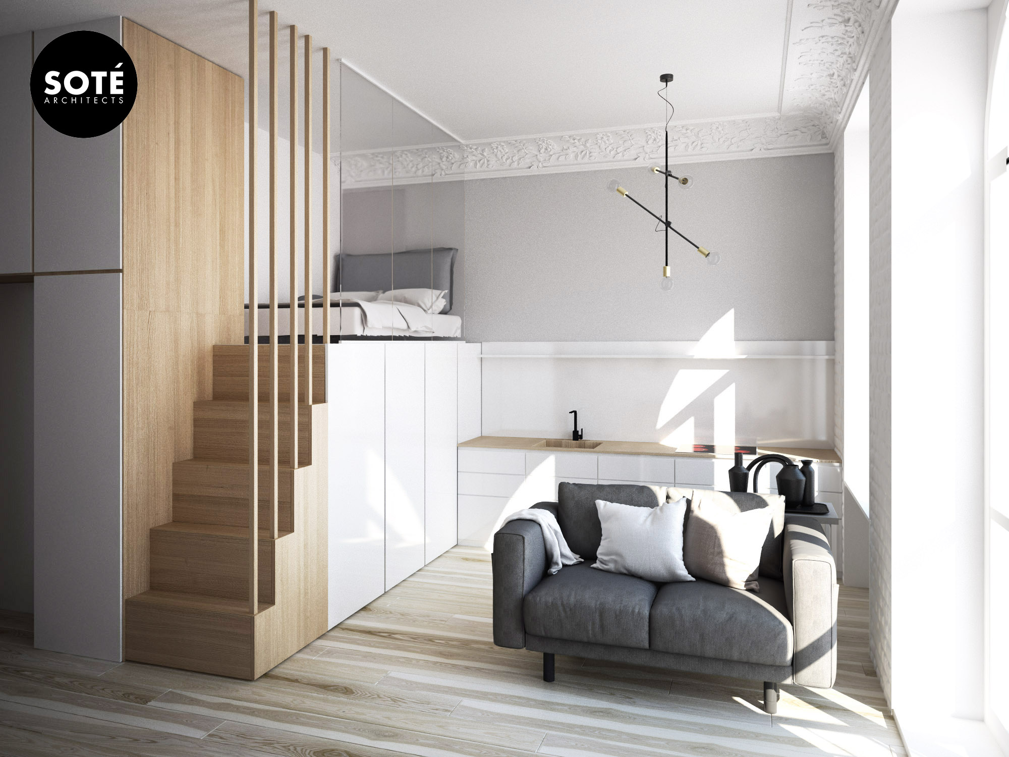 Małe przestrzenie: mikroapartament w Łodzi