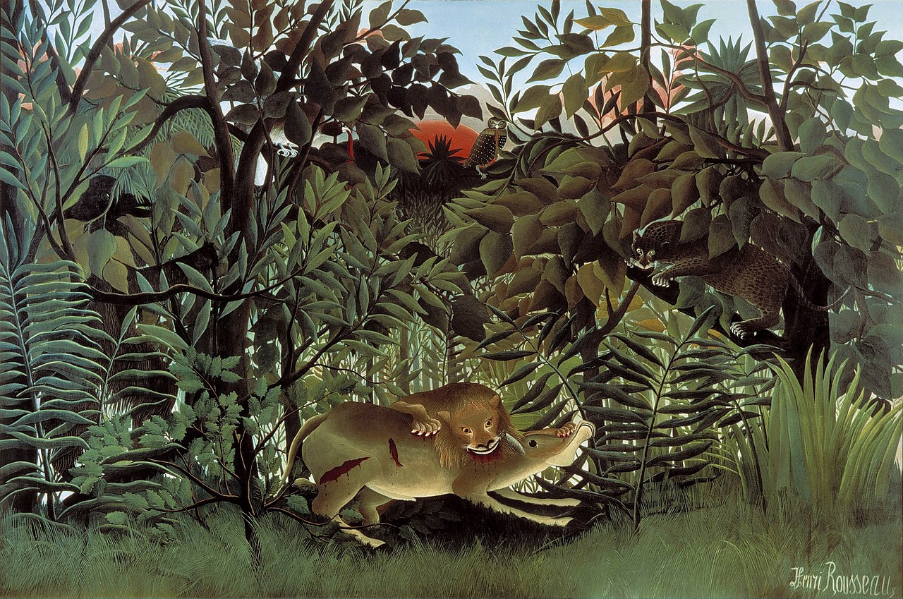 Henri Rousseau Głodny lew