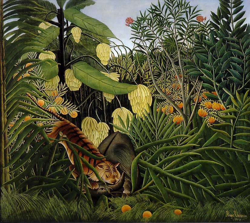 Henri Rousseau Walka pomiędzy tygrysem a bawołem